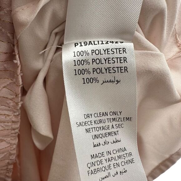 Opening Ceremony Top Pink Size S Short Sleeve Puff Ruffle Gold Thread Bow Back - Picture 11 of 11